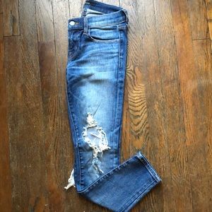 SIZE 24: J Brand distressed ankle skinny jean